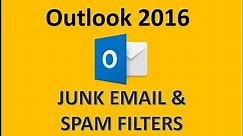 Outlook 2016 - Block Spam Emails - How to Stop Unwanted Junk Email on Microsoft MS 365 Mail Tutorial