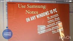 How to access Samsung notes cloud from any Windows 10 PC