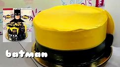 Easy cake decorating for beginners | Batman birthday theme cake - boiled icing!