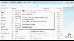 Hotmail - Sweep to delete unwanted email.