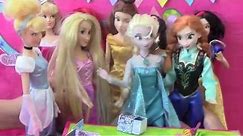 Elsa Birthday Party ft Princess Dolls, Real Tiny Food Surprise Presents & Birthday Cake