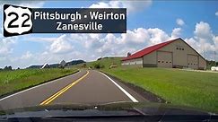 US Route 22 - Pittsburgh to Zanesville, OH via Weirton, WV