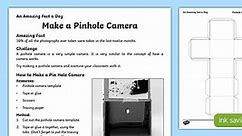 Make a Pin Hole Camera Worksheet