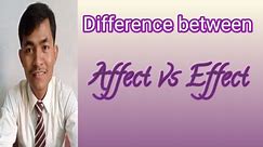 Difference between Affect and Effect