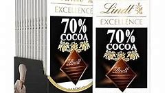 Lindt EXCELLENCE 70% Cocoa Dark Chocolate Bar, Mother’s Day Chocolate Candy, 3.5 oz. (12 Pack)