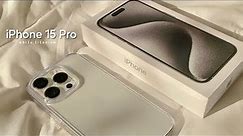 iPhone 15 Pro (white titanium) unboxing 🍎 + accessories & camera test | ASMR