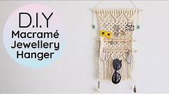 DIY Macrame Jewellery Hanger | Wall Hanging Accessories Organiser