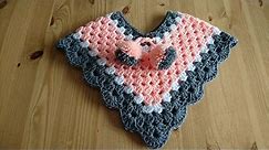 NewBorn - 3 Months Poncho - Crochet - Tutorial - English