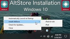 How to Install AltStore for IOS 12.2+ with Windows 10