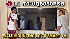LG 70 inches smart tv wall mounting | 70UQ8050PSB