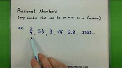 Basic Math - Types of numbers