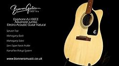 Epiphone AJ 100CE Advanced Jumbo Electro Acoustic Guitar Natural