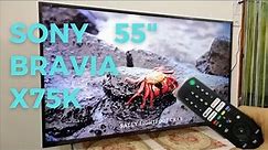 Sony Bravia X75k 55 Inch 4k HDR Google Tv Unboxing And Review! @rizviahmmed