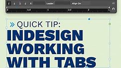 Quick Tip: InDesign Working with Tabs | Envato Tuts