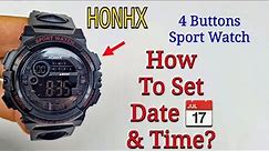 HONHX Digital Sport Watch | How To Set Time, Day of the Week and Date?
