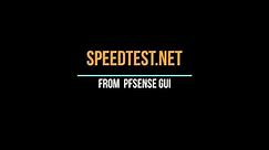 How to install and run speedtest.net test from pfSense GUI