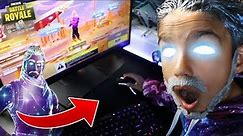 Little Brother Turns Into Real Life GALAXY Skin In Fortnite! Hilarious RAGE!