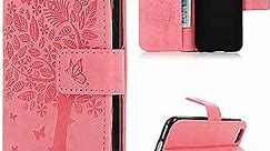 iPhone 6 Case, iPhone 6S Case for Women Girls, PU Leather Wallet Premium Card Holder Book Design Magnetic Closure Stand Flip Protective Cover Case for iPhone 6, iPhone 6S - Pink