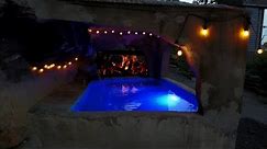 Building a concrete hot tub grotto