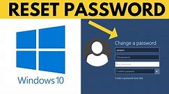 How To Reset Pc Password If Forgotten Windows 10