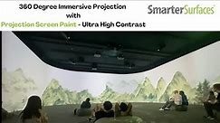 Paint on Projection Screen for 360 degree immersive projection by Smarter Surfaces