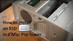 Upgrading your Mac Pro Tower to SSD - a step by step guide.