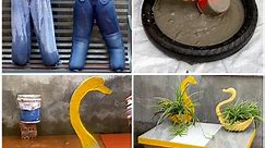 Heres how to make an incredible concrete table for your own garden