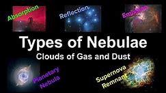 Types of Nebulae - Clouds of Gas and Dust