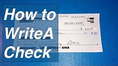 How to write a check and find routing number / check account number.