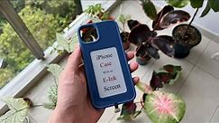 iPhone case with a customizable e-ink screen