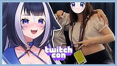 Lily shows us pictures of herself with fans from Twitch con