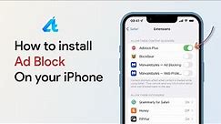 How to install Ad Block on iPhone🚫
