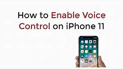 iPhone 11 : How to Enable Voice Control on iPhone 11