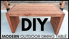 DIY Modern Outdoor Dining Table