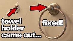 How To Fix A Hand Towel Holder That Came Out Off The Wall