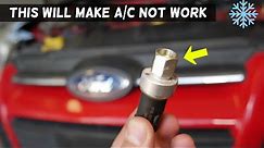 FORD AC AIR CONDITIONER DOES NOT WORK BECAUSE OF BAD AC PRESSURE SWITCH. AC BLOWS HOT FIX