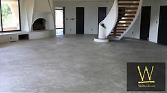 DECORATIVE CONCRETE OVERLAY OVER EXISTING CERAMIC TILE FLOOR