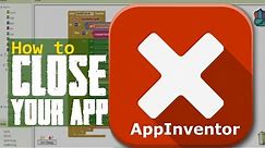 Tutorial For App Inventor/Thunkable/Appybuilder how to close you app - open another screen!