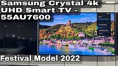 Samsung 55 inch Crystal 4K UHD Smart TV - 55AU7600 Review, Detail,Demo,Unboxing
