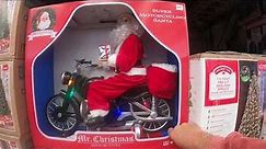 Mr. Christmas Super Motorcycling Santa Holiday Time Animated Motorcycling Santa, 20" Walmart