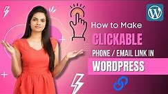 How To Add Email Link / Phone Number Clickable In Wordpress | Digital 2 Design