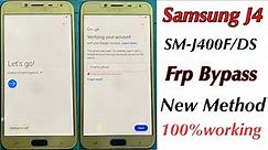 Samsung J4 Frp Bypass Samsung (J400F/DS) Frp Bypass