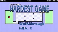 The World's Hardest Game - Walkthrough Level 1