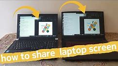 How to share laptop screen