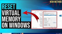 How to reset virtual memory in windows10 2024 | EASY