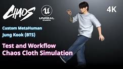 UE5 | Chaos Cloth Simulation Test and Workflow | Custom MetaHuman