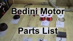 How To Build A Bedini Motor Series ~ Parts List