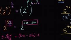 Solving exponential equations using exponent properties (advanced)