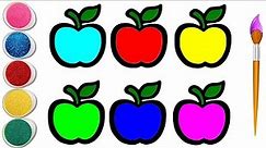 How to Draw Six Colorful Apples | Easy Step-by-Step Tutorial for Beginners 🍏🎨