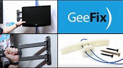 How to install a TV wall mount onto drywall, plasterboard, cavity walls - GeeFix